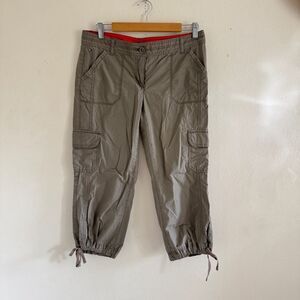 Tommy Hilfiger Women's Crop Cargo Pants 100% Cotton - Tan Size 6